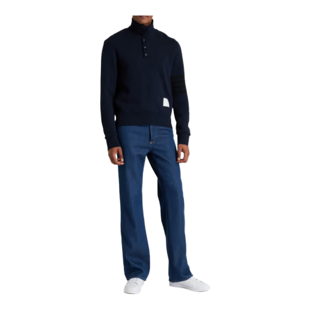 Striped wool turtleneck sweater