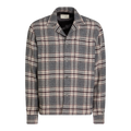 Justin checked wool-blend overshirt