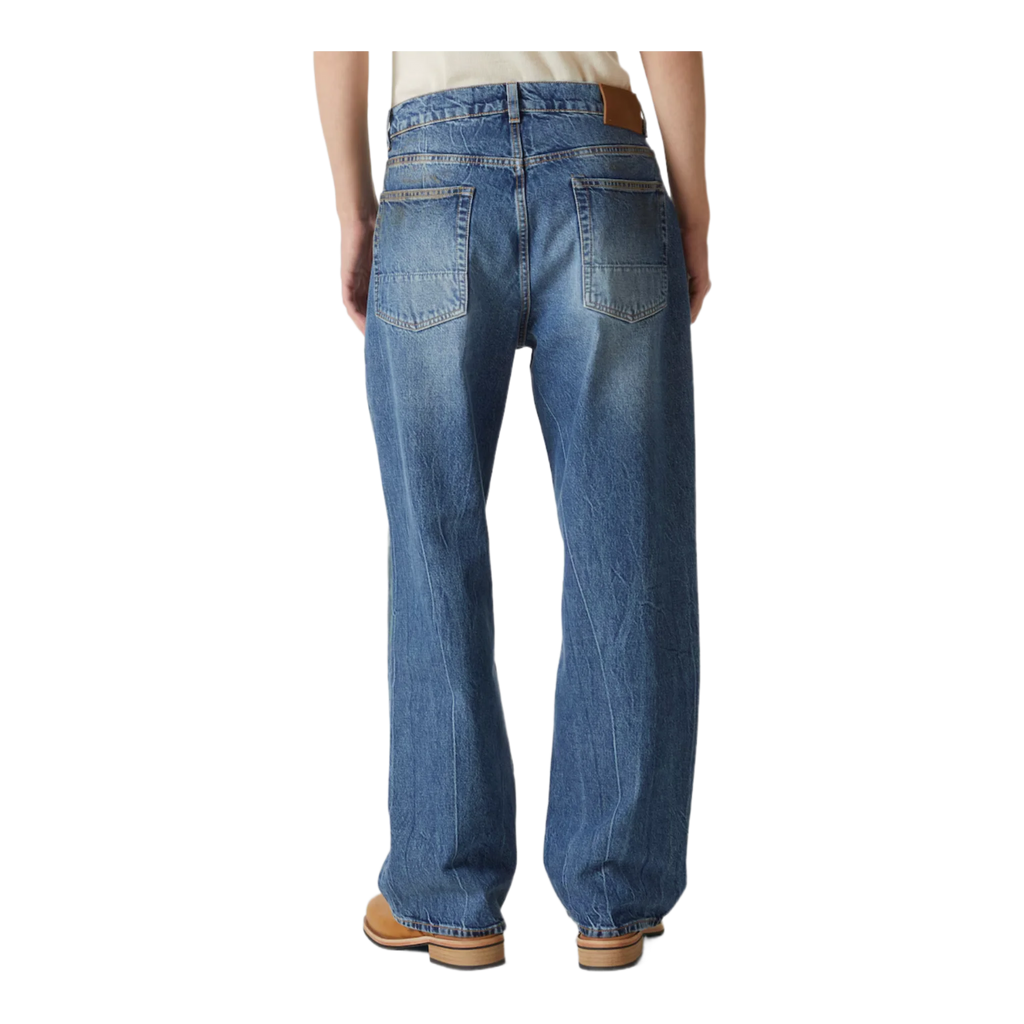 Third Cut distressed wide-leg jeans