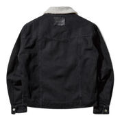 Sherpa Denim Car Coat Black