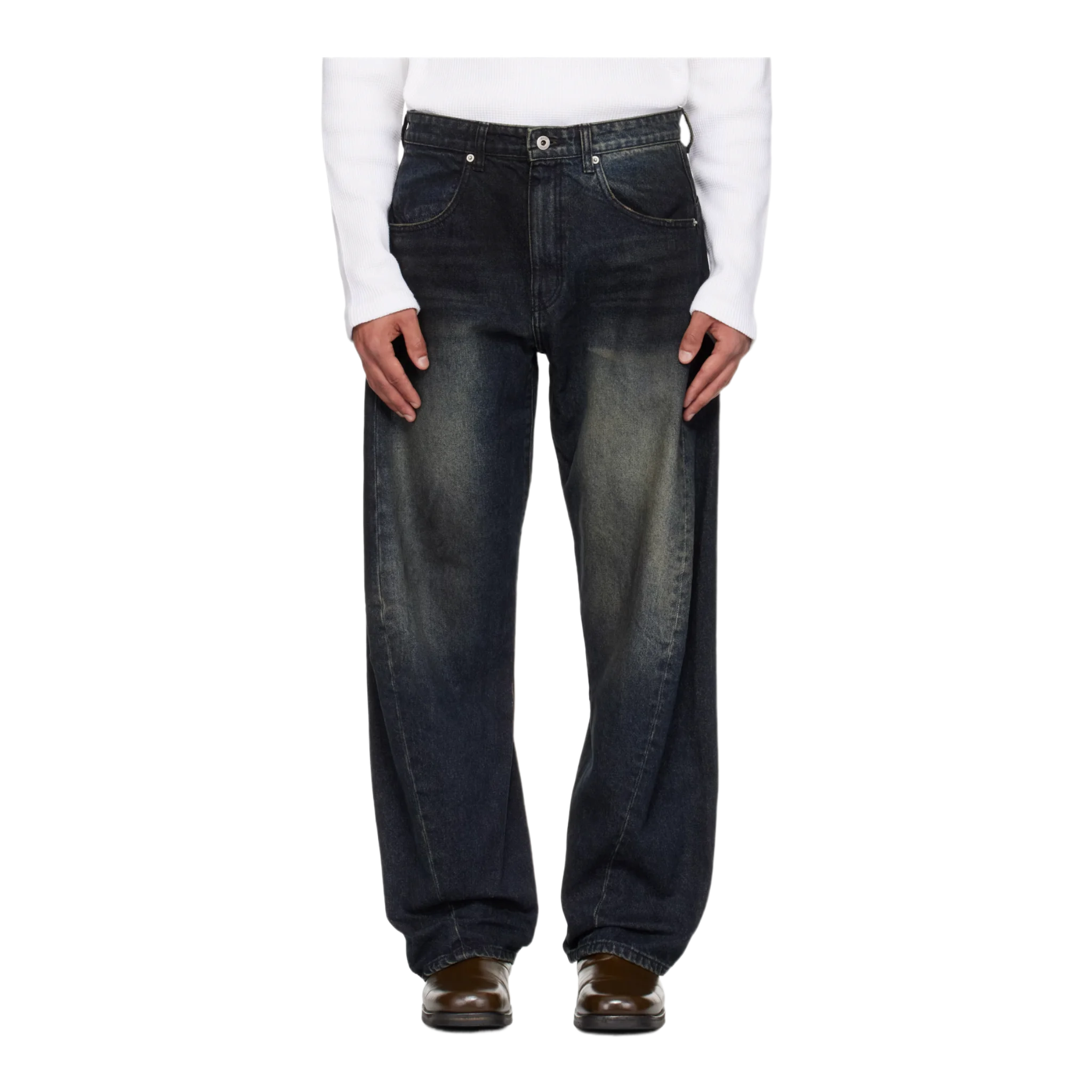 Navy Washed Engineer Jeans