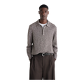 WOOL-BLEND HALF-ZIP POLO JUMPER