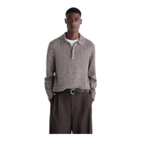 WOOL-BLEND HALF-ZIP POLO JUMPER