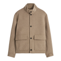 DOUBLE-FACED WOOL FUNNEL NECK JACKET