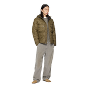 Khaki Re-Engineered Hooded Spey Quilted Jacket