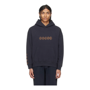 Navy Printed Hoodie