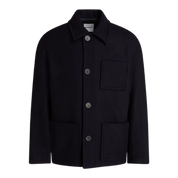 Wool-blend gabardine overshirt
