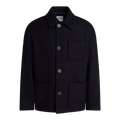 Wool-blend gabardine overshirt