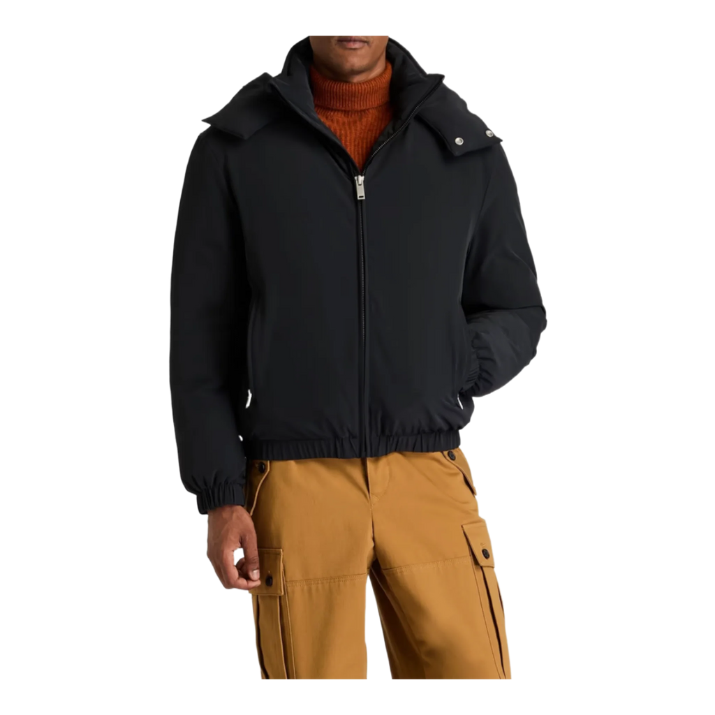 Twill hooded jacket