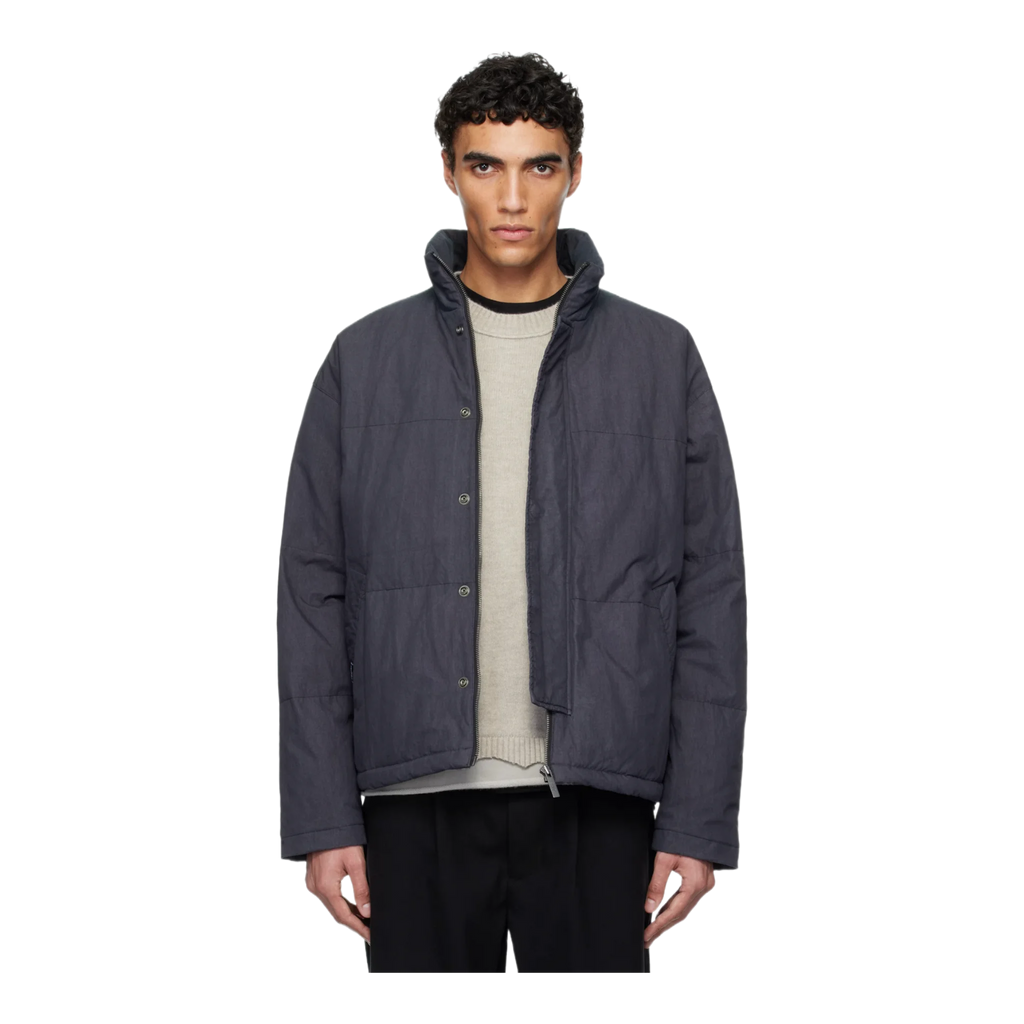 Gray Indigo-Dyed Down Jacket