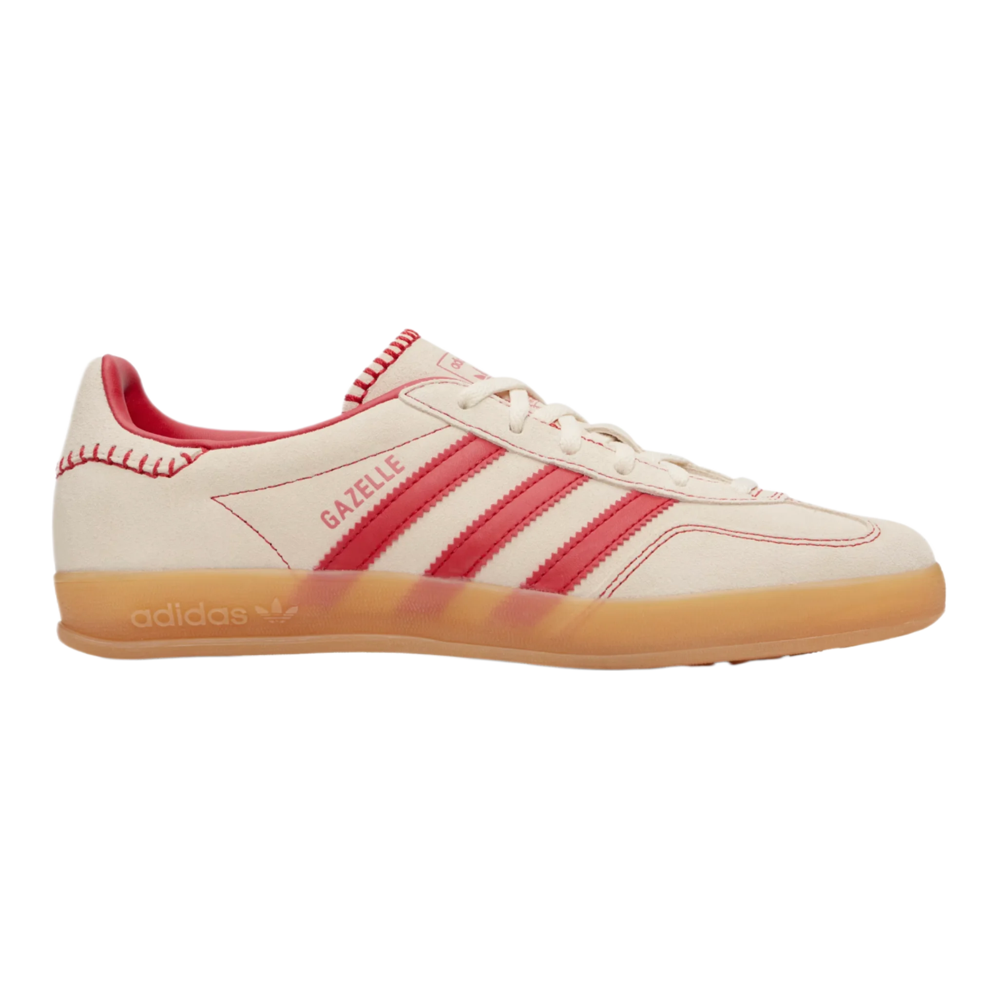 Beige & Red Gazelle Indoor Sneakers