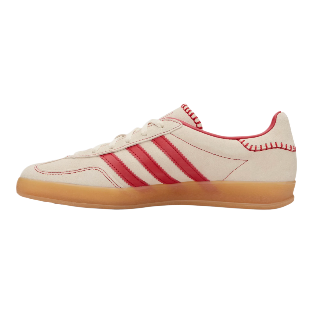 Beige & Red Gazelle Indoor Sneakers