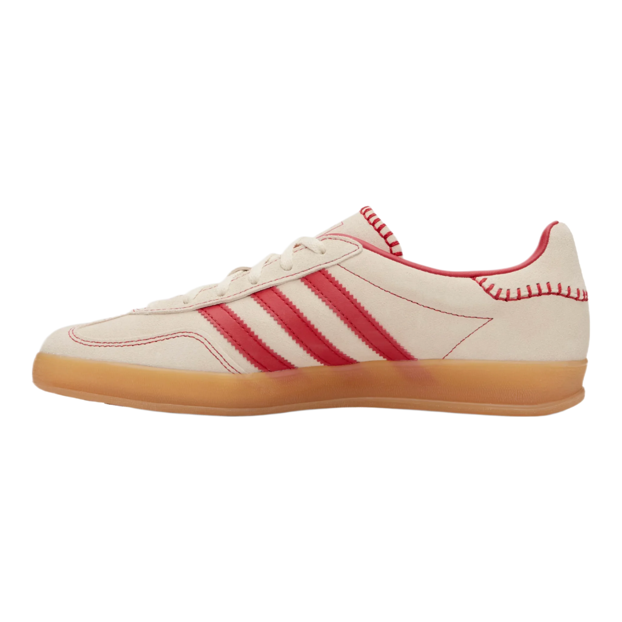 Beige & Red Gazelle Indoor Sneakers