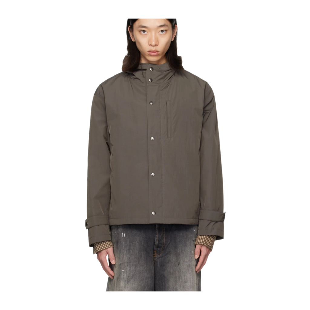 Brown Crop Hoodie Mill Parka