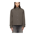 Brown Crop Hoodie Mill Parka