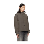 Brown Crop Hoodie Mill Parka