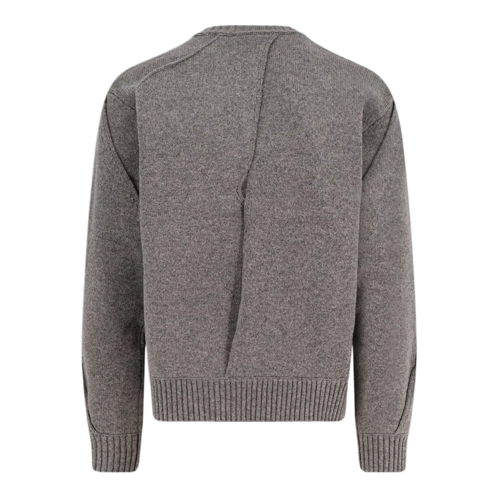 Wool blend sweater with overlapping panels