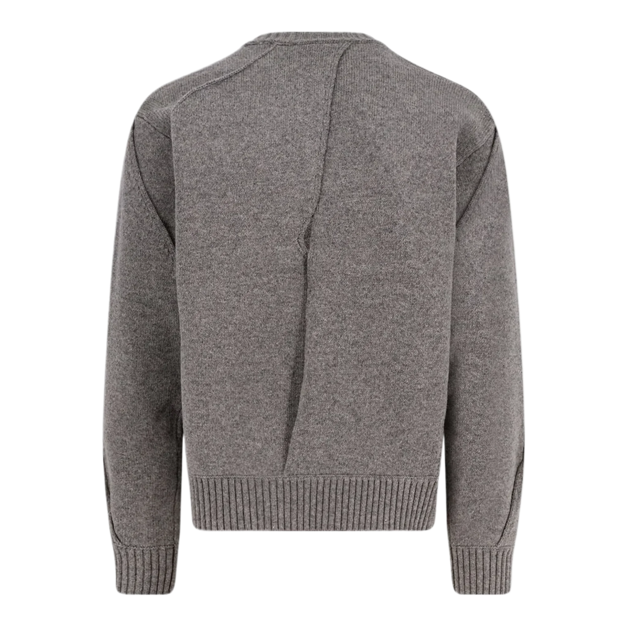 Wool blend sweater with overlapping panels