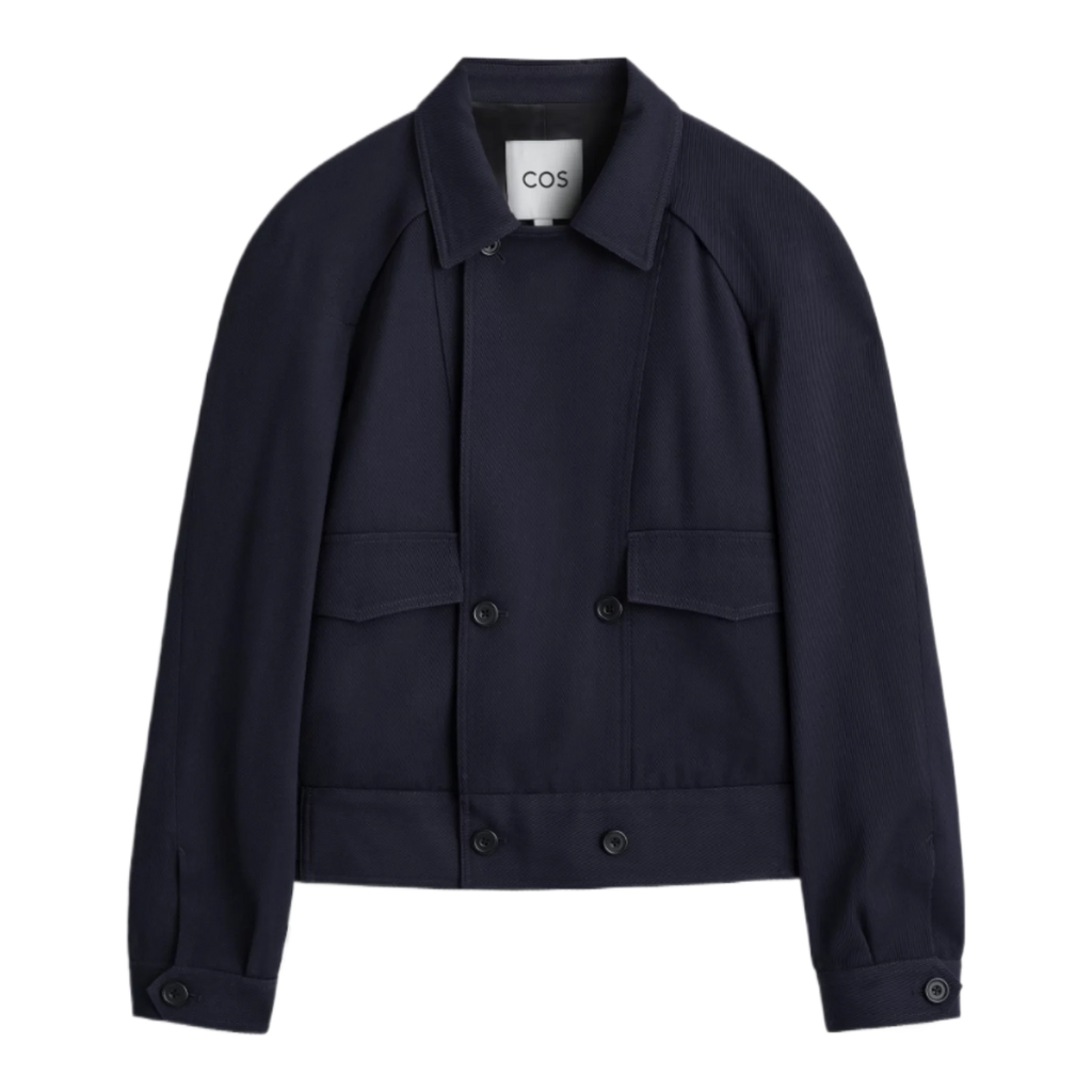 WOOL-BLEND DOUBLE-BREASTED JACKET