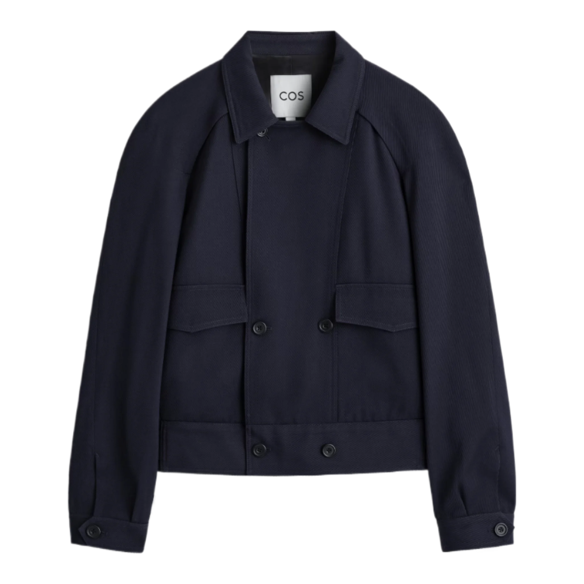 WOOL-BLEND DOUBLE-BREASTED JACKET