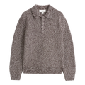 WOOL-BLEND HALF-ZIP POLO JUMPER