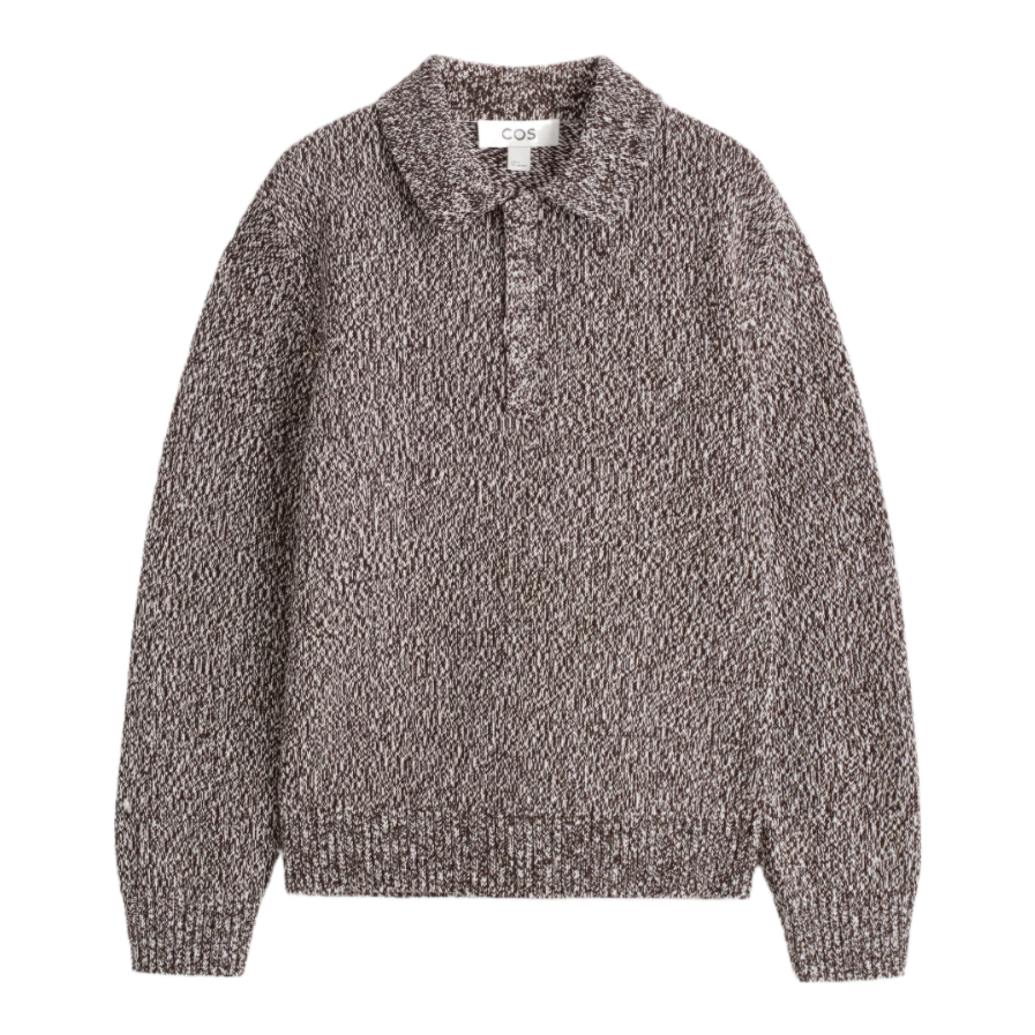 WOOL-BLEND HALF-ZIP POLO JUMPER