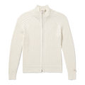 Ribbed Merino Wool-Blend Zip-Up Sweater