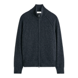 CASHMERE FUNNEL-NECK ZIP-UP CARDIGAN