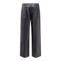 Wool blend pinstriped trousers