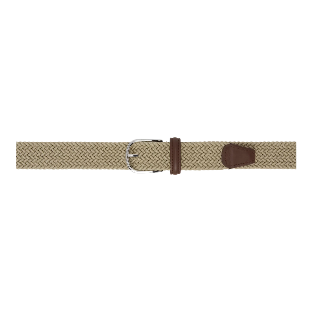 Beige Classic Plain Elastic Woven Belt