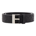Intrecciato leather belt