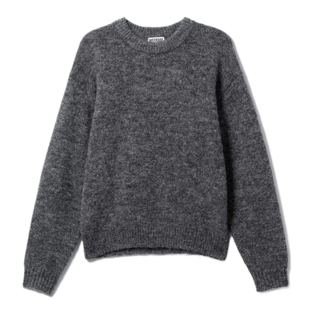 REGULAR KNITTED WOOL-BLEND SWEATER