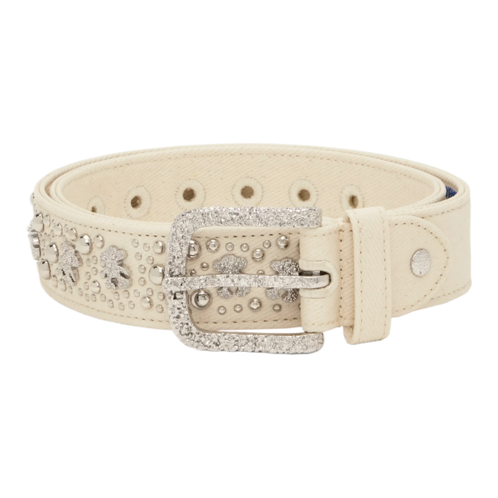 SSENSE Exclusive Off-White Waxed Teddy Studded Belt