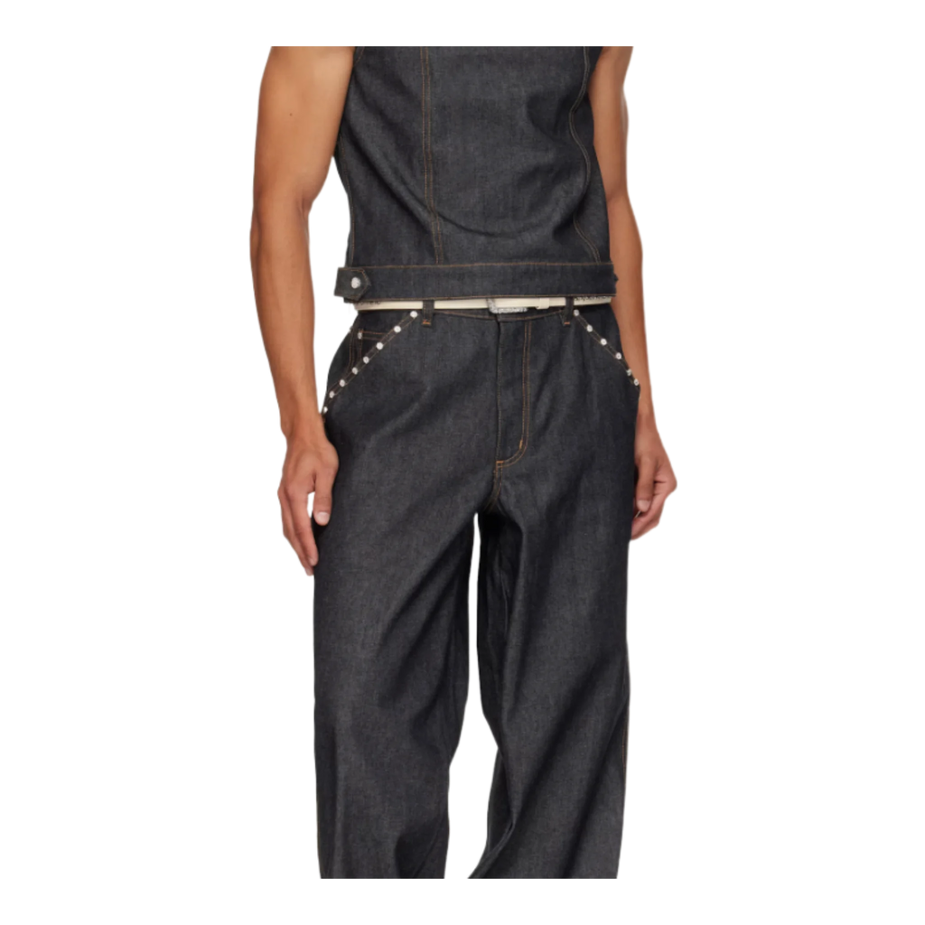 SSENSE Exclusive Off-White Waxed Teddy Studded Belt