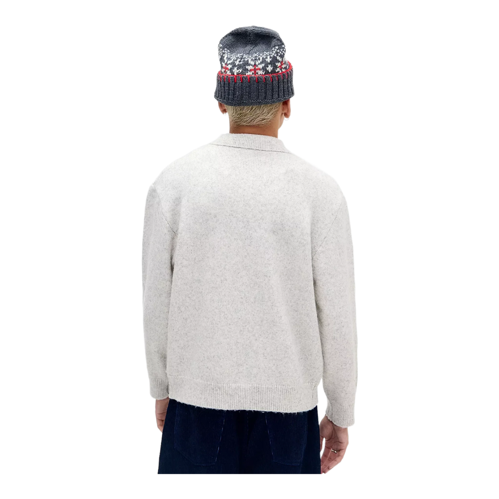 Ecru Button-Through Polo Shirt