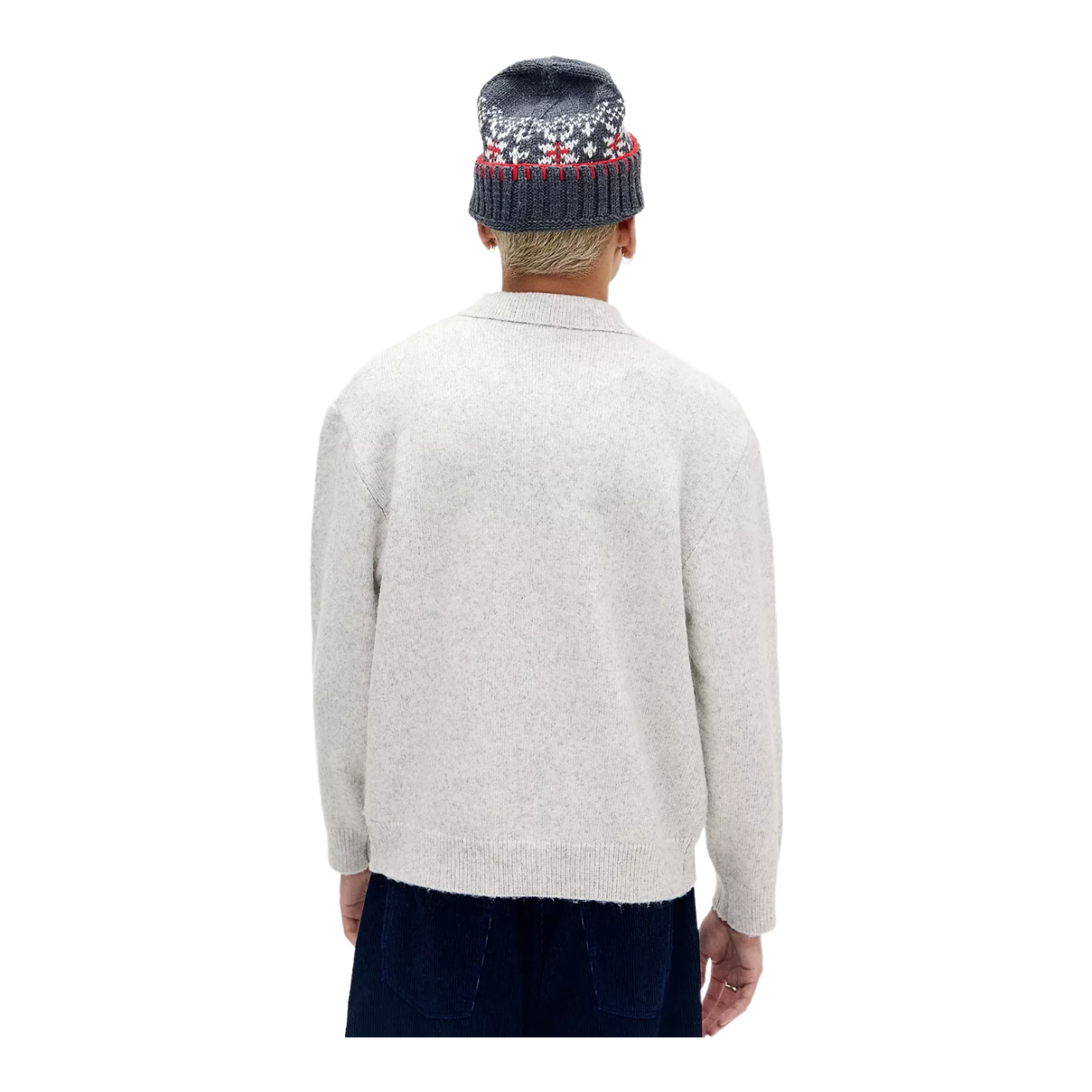 Ecru Button-Through Polo Shirt