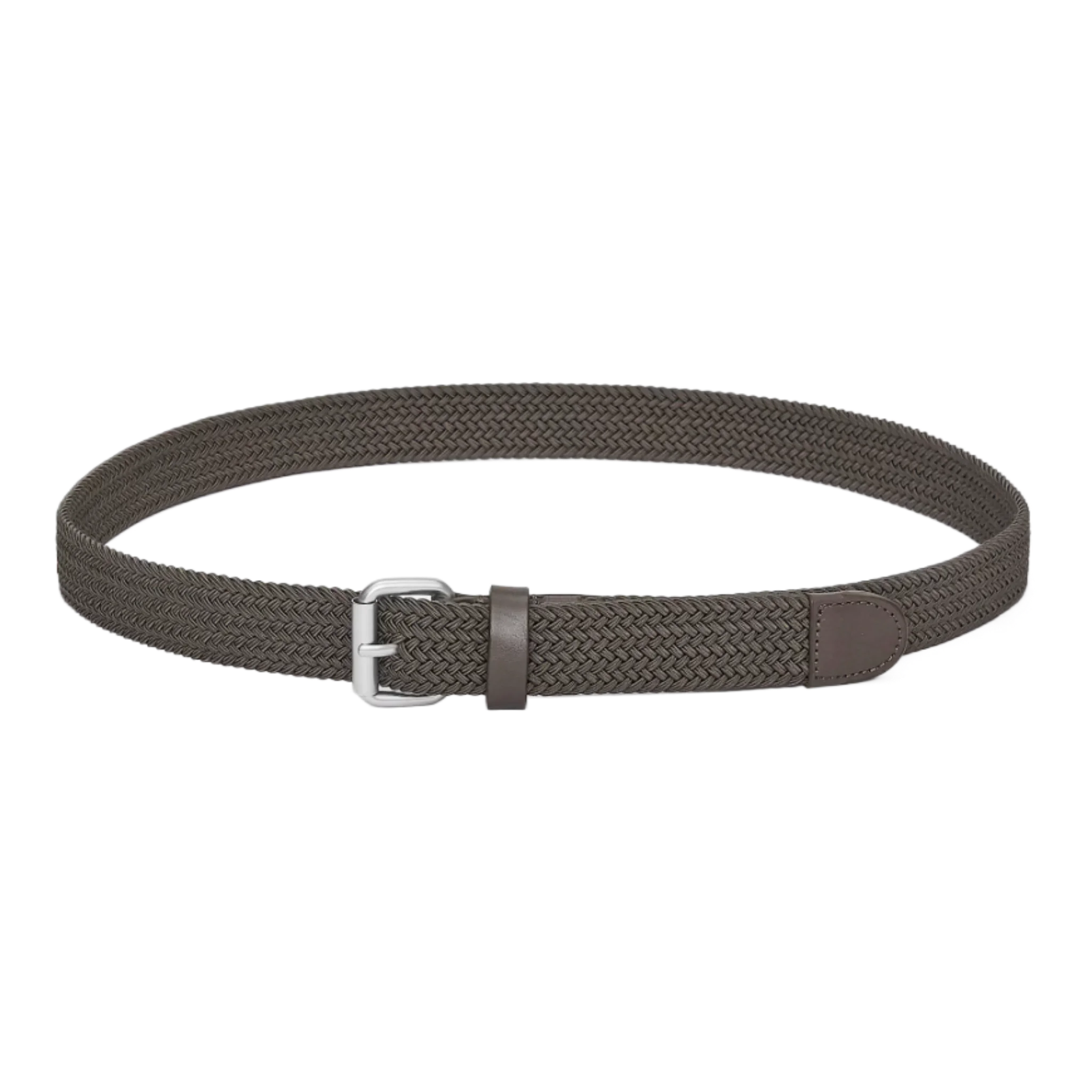 Braided Leather Trimmed Belt