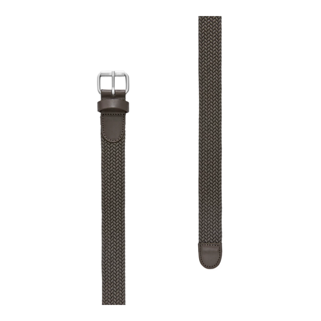Braided Leather Trimmed Belt