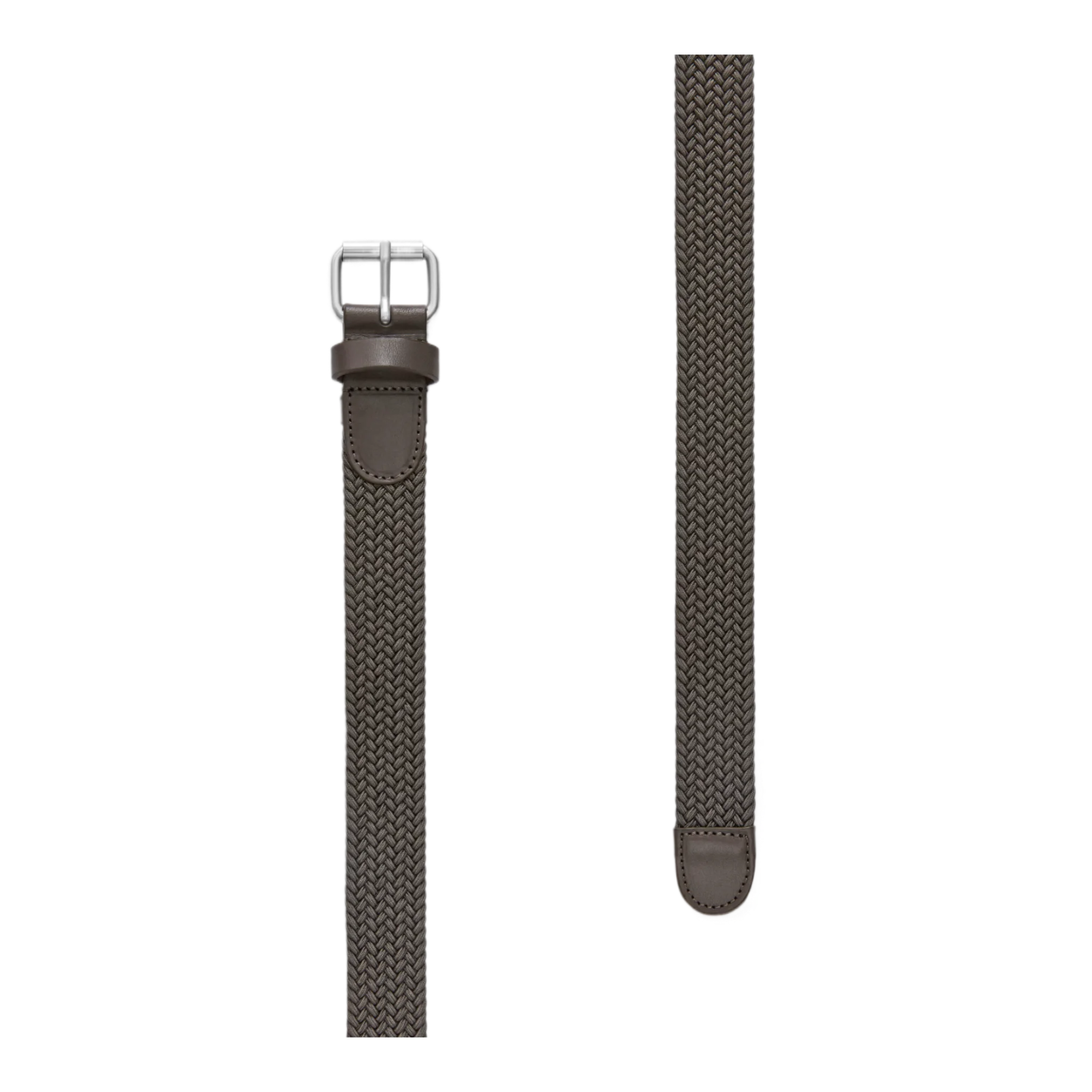 Braided Leather Trimmed Belt