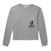 Hollywood Thermal Cropped Waffle-Knit Cotton-Blend T-Shirt