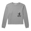 Hollywood Thermal Cropped Waffle-Knit Cotton-Blend T-Shirt