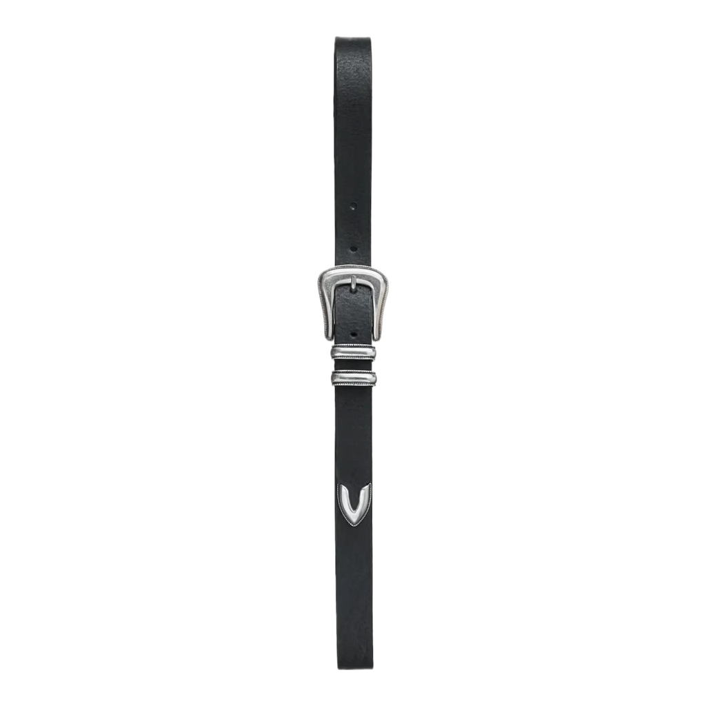 Western Silver Belt Black