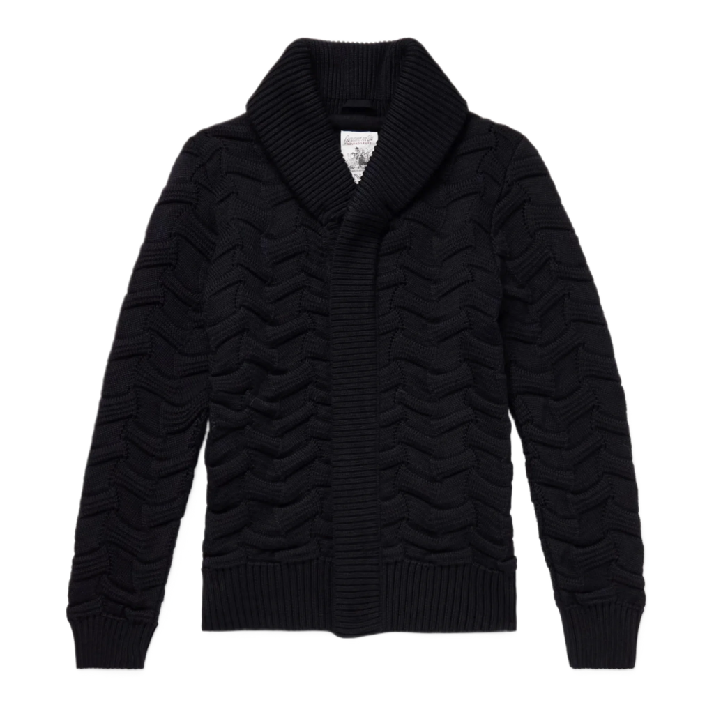 Epigon Shawl-Collar Virgin Wool Cardigan