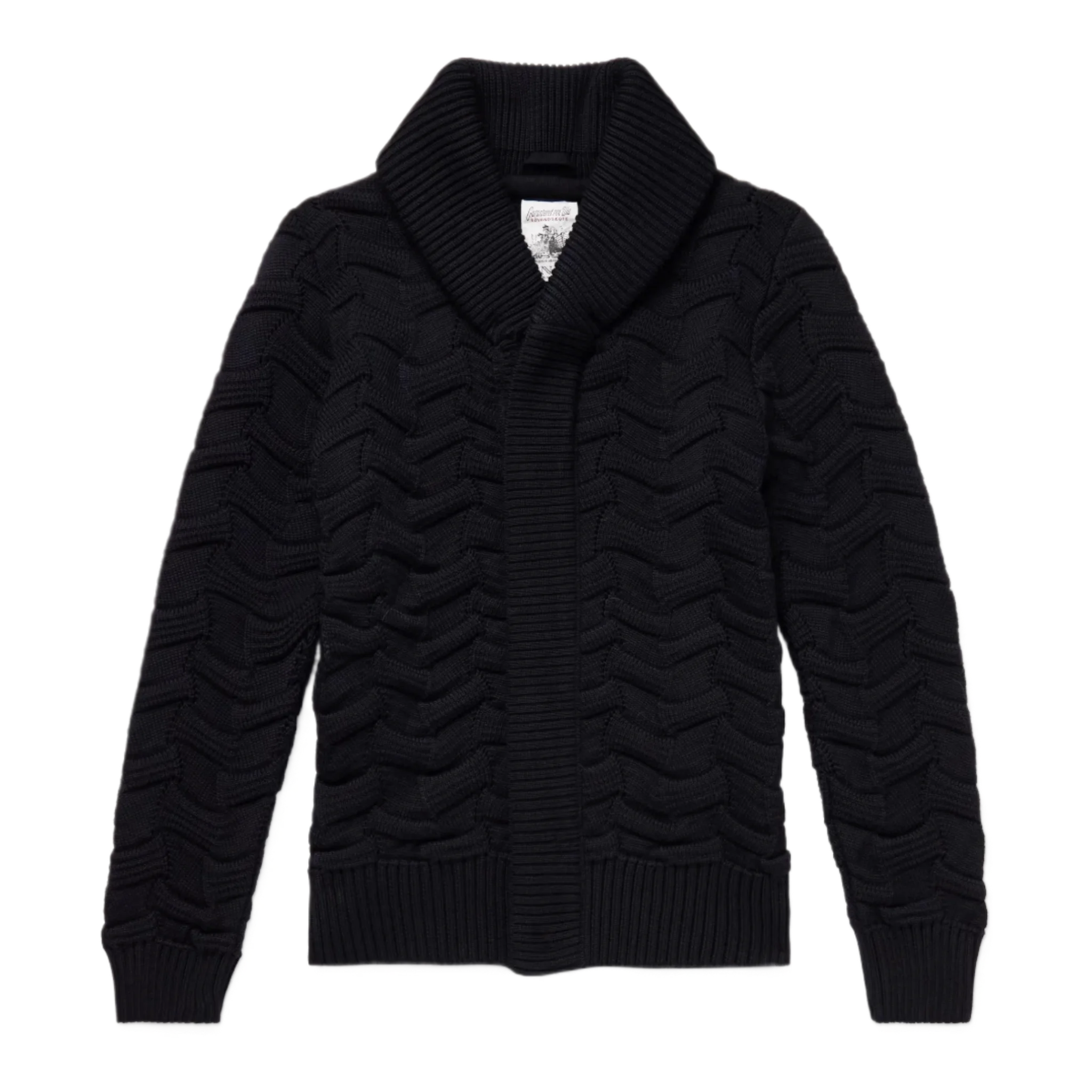 Epigon Shawl-Collar Virgin Wool Cardigan
