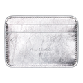 Silver Embossed-Logo Card Holder