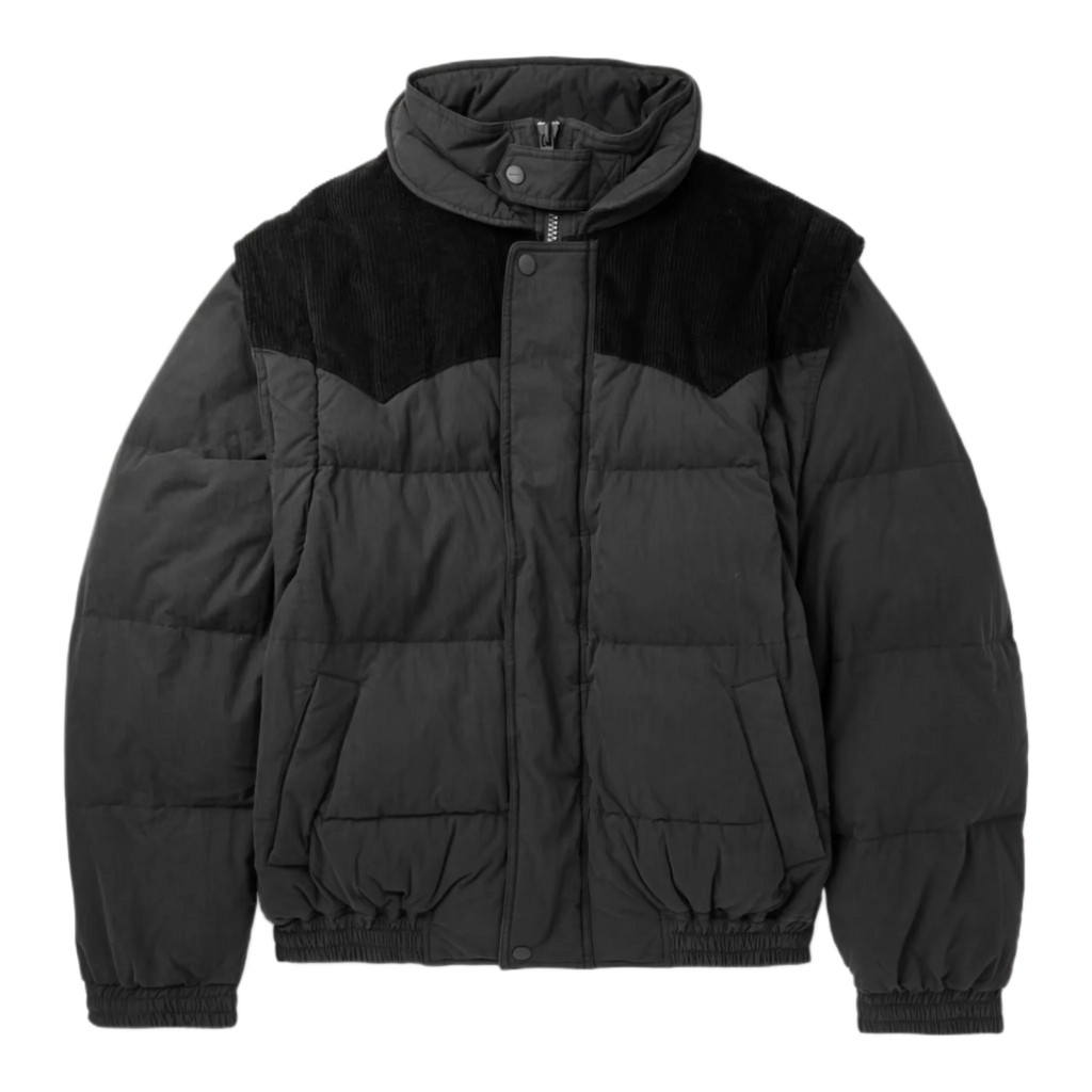 Corduroy-Trimmed Padded Quilted Cotton-Blend Shell Jacket