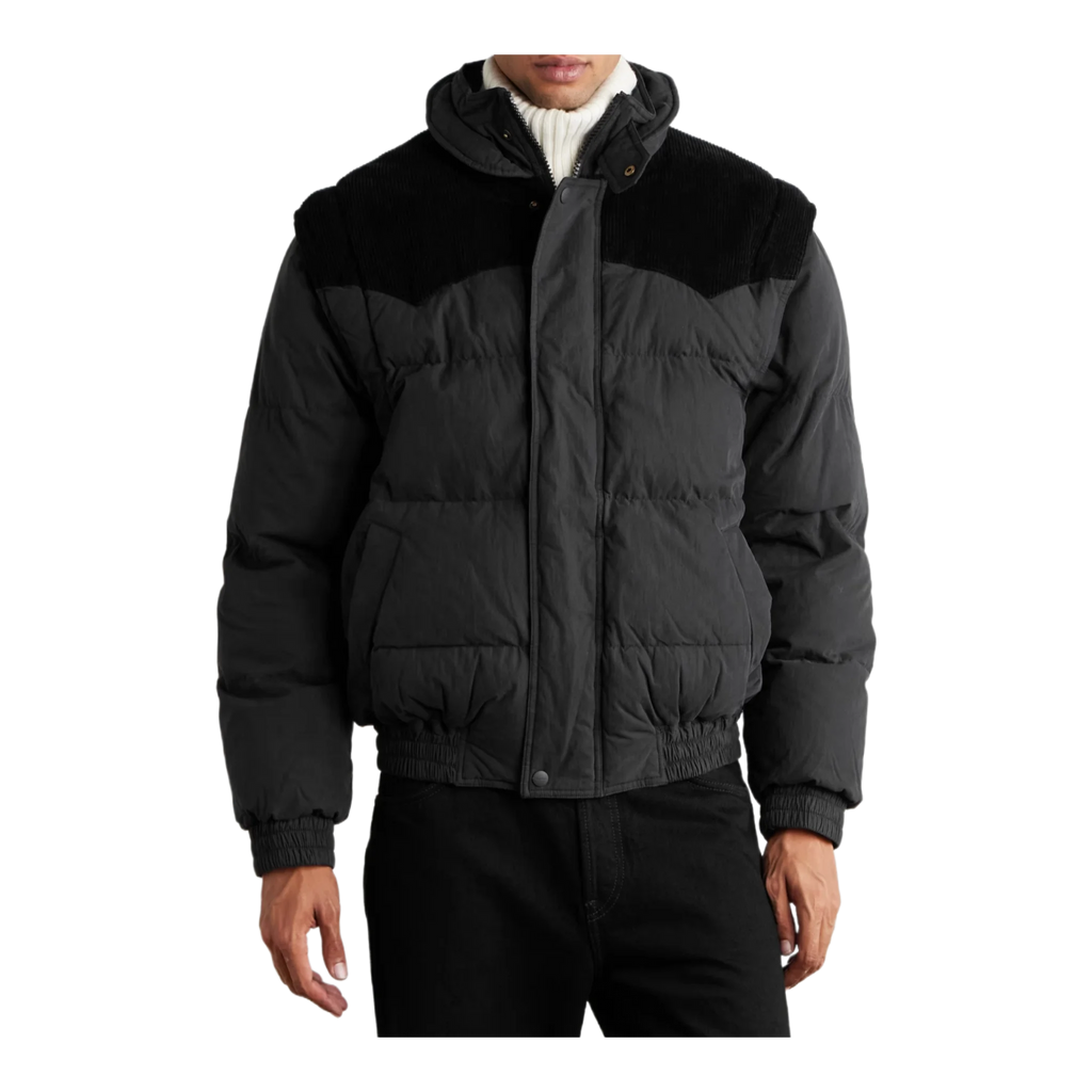 Corduroy-Trimmed Padded Quilted Cotton-Blend Shell Jacket