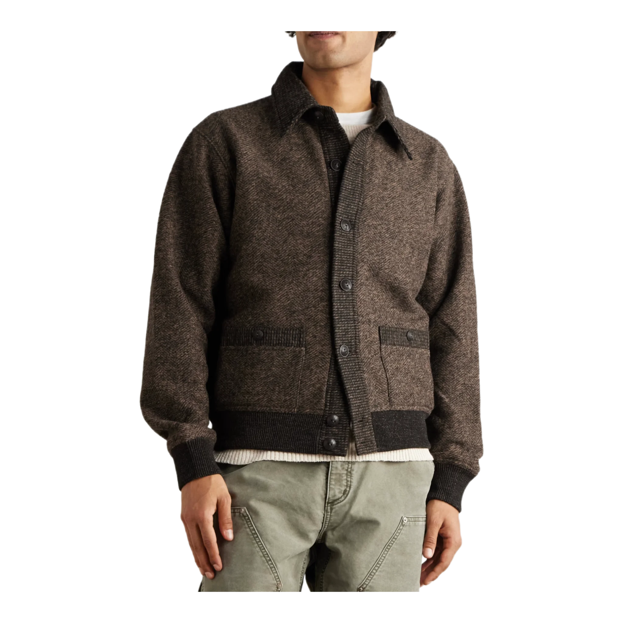 Angus Herringbone Cardigan