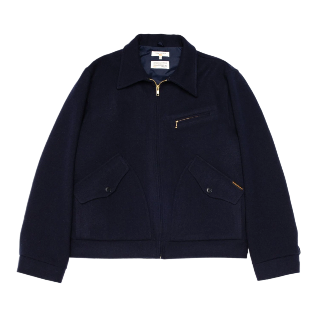 Blake Wool  Zip Jacket Blueberry