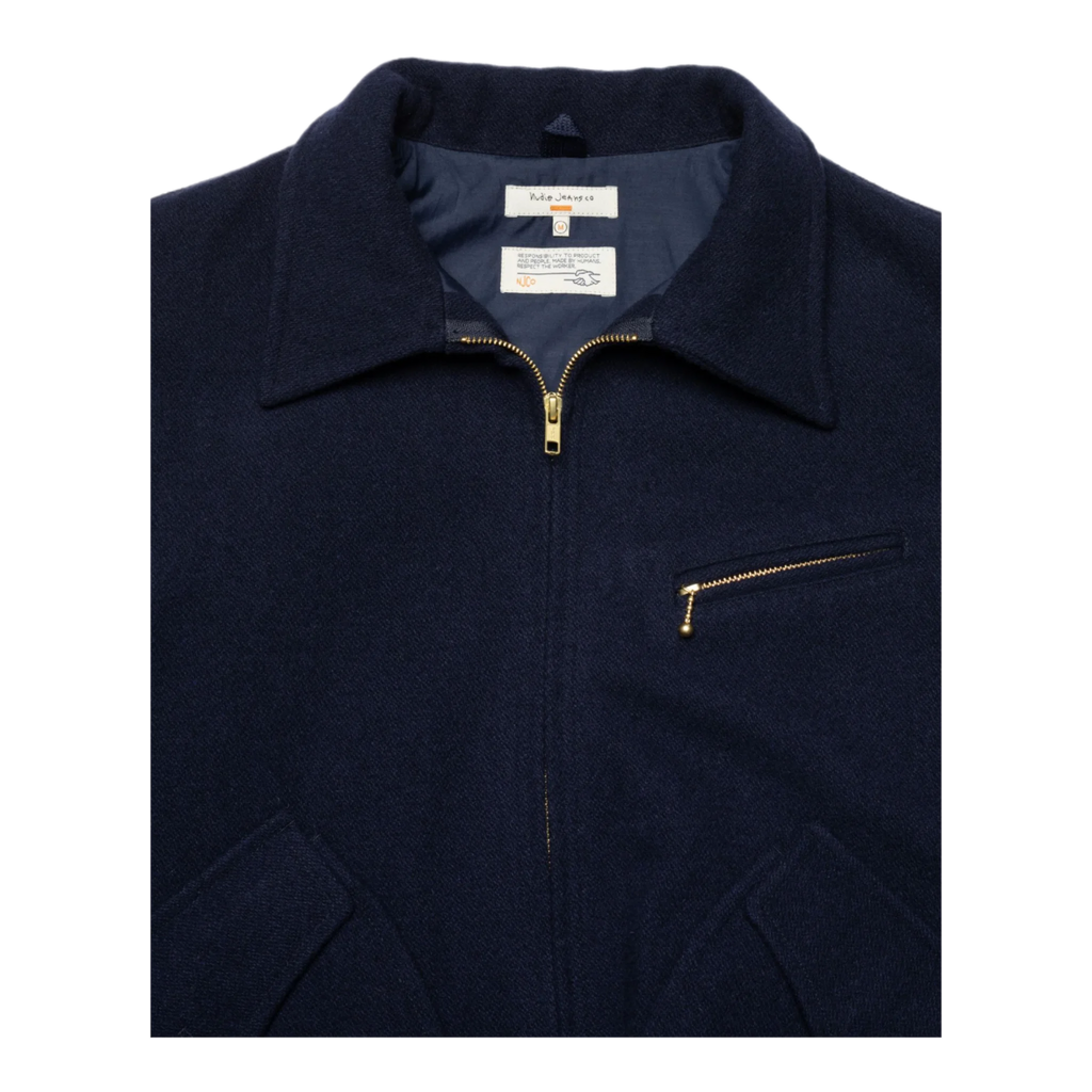 Blake Wool  Zip Jacket Blueberry
